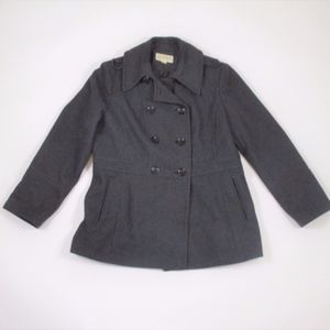 Michael Kors Charcoal Ladies Pea Coat XL NWT